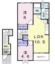 フラワ Iの間取り画像