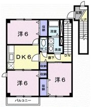 メゾン一ツ谷Aの間取り画像