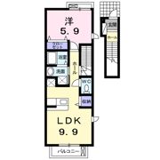 メゾン・コスミティーⅡ・Bの間取り画像