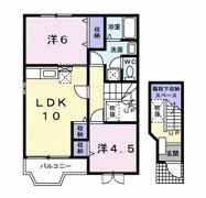 エヴァーグリーンA棟の間取り画像