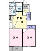 パレス サンヒルズ Aの間取り画像