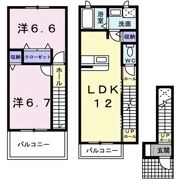 ヴィラフルールAの間取り画像