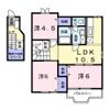 アンソレイエBの間取り画像