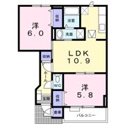 プリムヴェール Aの間取り画像