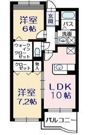 アンソレイエ・Kの間取り画像