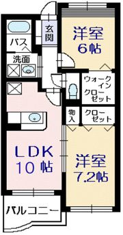 アンソレイエ・Kの間取り画像