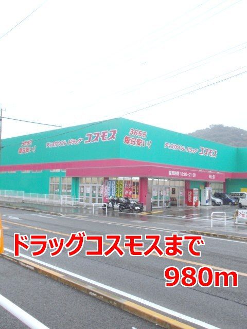 近くのドラッグコスモスまで980m（徒歩13分）