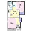 ヴィクトワール四日市Bの間取り画像