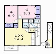 リジェールフルールCの間取り画像