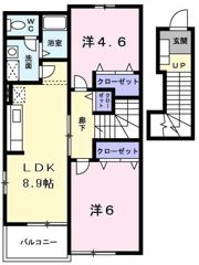 エヴァーグリーン吉富Aの間取り画像