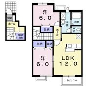 リヴィエールBの間取り画像