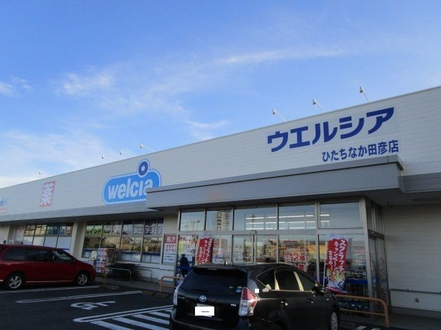 近くのウエルシアひたちなか田彦店まで600m（徒歩8分）