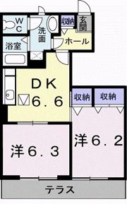 ベルメゾン ハラダAの間取り画像
