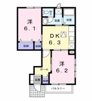 ベルメゾン ハラダBの間取り画像