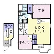 ヴィラ ヒルズ Aの間取り画像