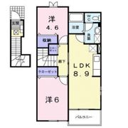 フロール清風Bの間取り画像
