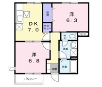 ハーモニウエストCの間取り画像