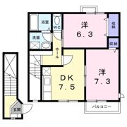 ハーモニウエストEの間取り画像