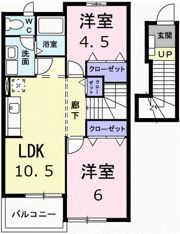 マ－ヴェラスAの間取り画像