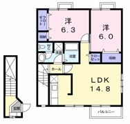 グラン・シェル Ⅱの間取り画像
