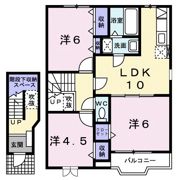 アンソレイエⅠの間取り画像