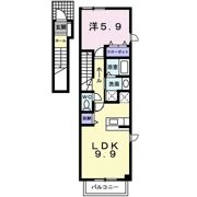 サンライズBの間取り画像