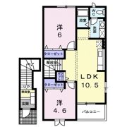 エアリーガーデンDの間取り画像