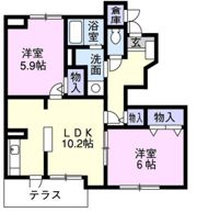 ピープルスカイ Aの間取り画像