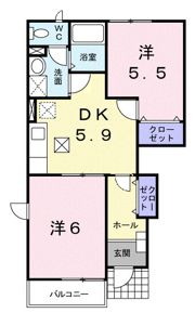 モデルン・ロイテ A棟の間取り画像