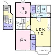 ハピネスAの間取り画像