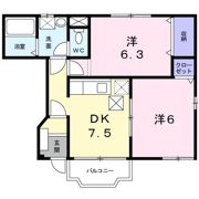 エルリオⅡ Dの間取り画像