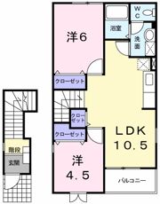 ソレーユBの間取り画像