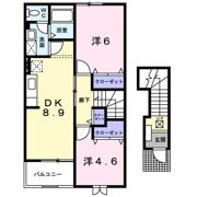 フォンテーヌⅠの間取り画像
