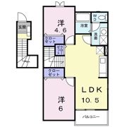 Lucky・TenⅠの間取り画像