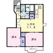 アビタシオン ドゥ Bの間取り画像