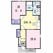 イースト ヒルズⅢの間取り画像