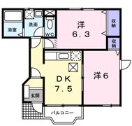 カフリーィエAの間取り画像