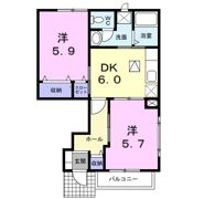 レジデンス有脇の間取り画像