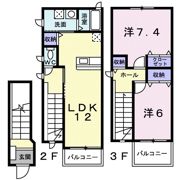 サンライズⅡAの間取り画像