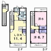 サンライズⅡBの間取り画像