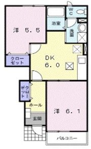 K・SハイツC棟の間取り画像