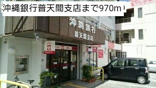 近くの沖縄銀行普天間支店まで970m(徒歩13分)