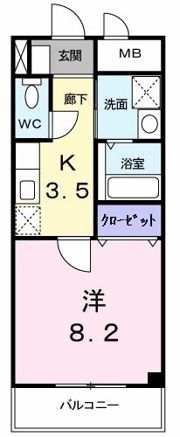 スタディオ・フラット田島の間取り画像