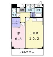 メルベーユフジワラⅡの間取り画像