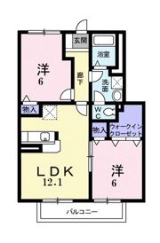 サンパティークAの間取り画像