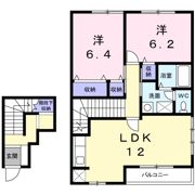 アンソレイエⅡ Aの間取り画像