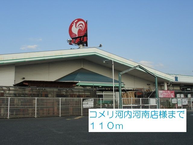 近くのコメリ河内河南店様まで110m（徒歩2分）