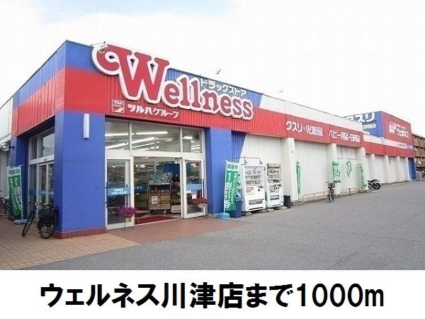 近くのウェルネス川津店まで1,000m(徒歩13分)