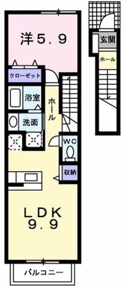 はる・る 曙 Bの間取り画像