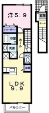 はる・る 曙 Bの間取り画像